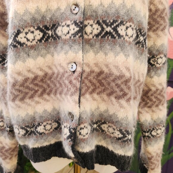 Vintage Valerie Stevens Furblend Angora & Lambswool Button Up Cardigan Sweater - Picture 8 of 15